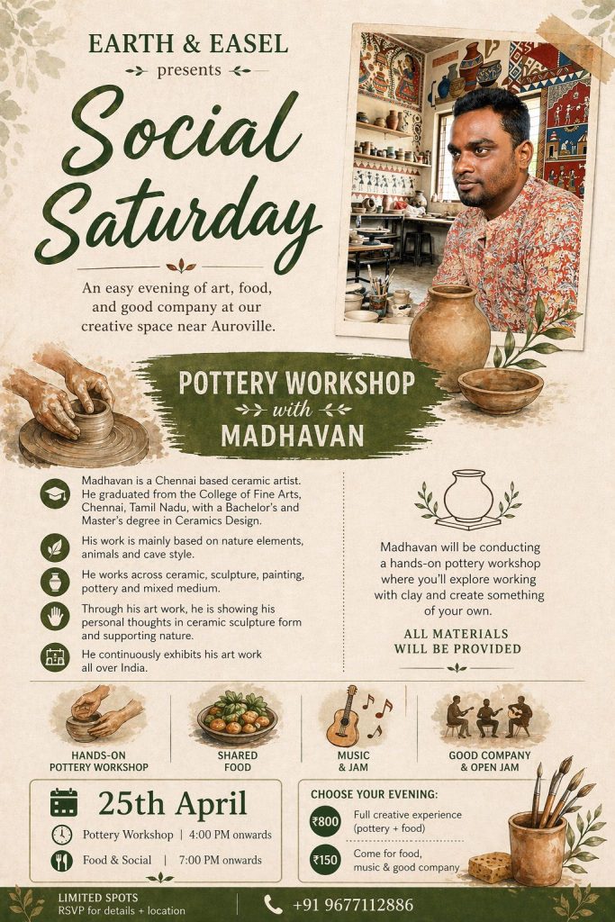 Pottery workshop at Earth & Easel