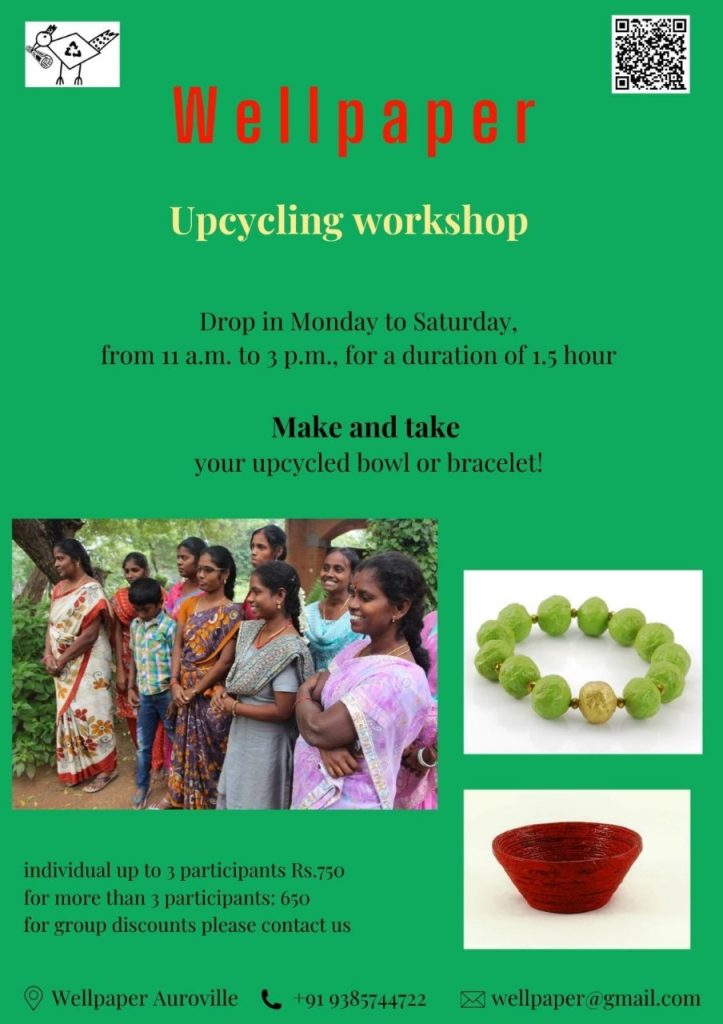 ♻️ Upcycling Workshop | Make & Take at Wellpaper Auroville